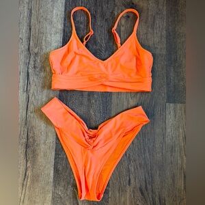 Orange Aerie bikini set Large